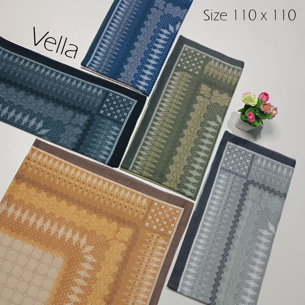 Kerudung Segiempat Denai Voal Motif Premium Terbaru