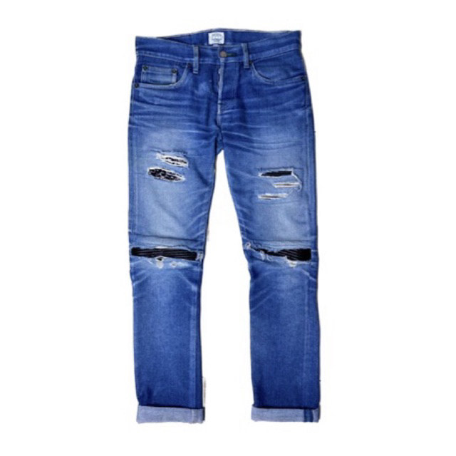 PMP DENIM ( CUSTOM RIPPED ) / Celana jeans PMP DENIM