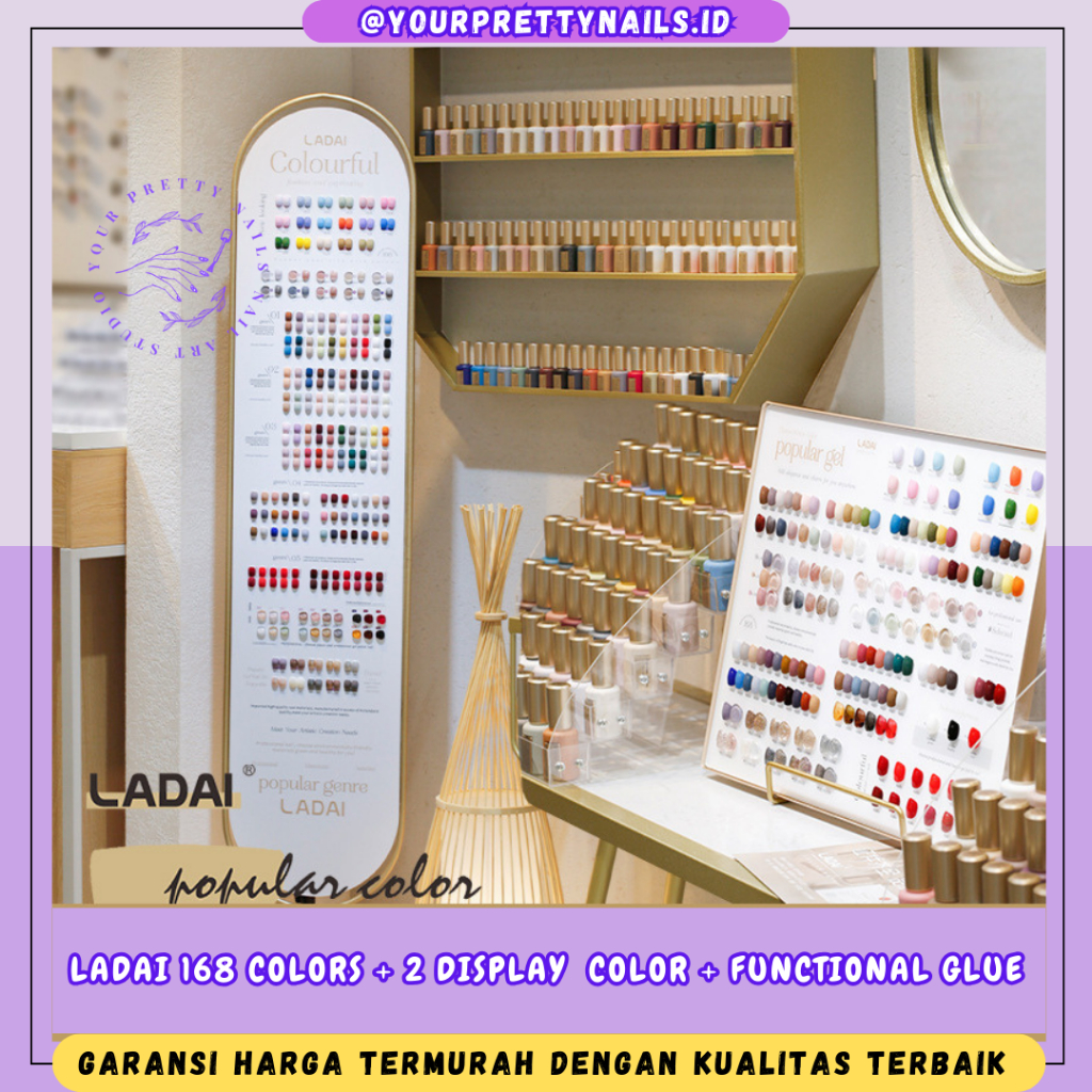 LADAI OUBOLI 168 COLORS 1 SET FREE DISPLAY PROFESSIONAL NAIL POLISH UV GEL / LADAI OU BOLI OUBOLI 88