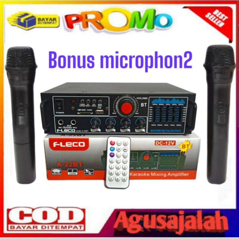 COD NEW POWER AMPLIFIER SUBWOOFER 1000WATT LED DIGITAL /// AMPLIFIER BLUETOOTH KARAOKE MIC WIRELESS 