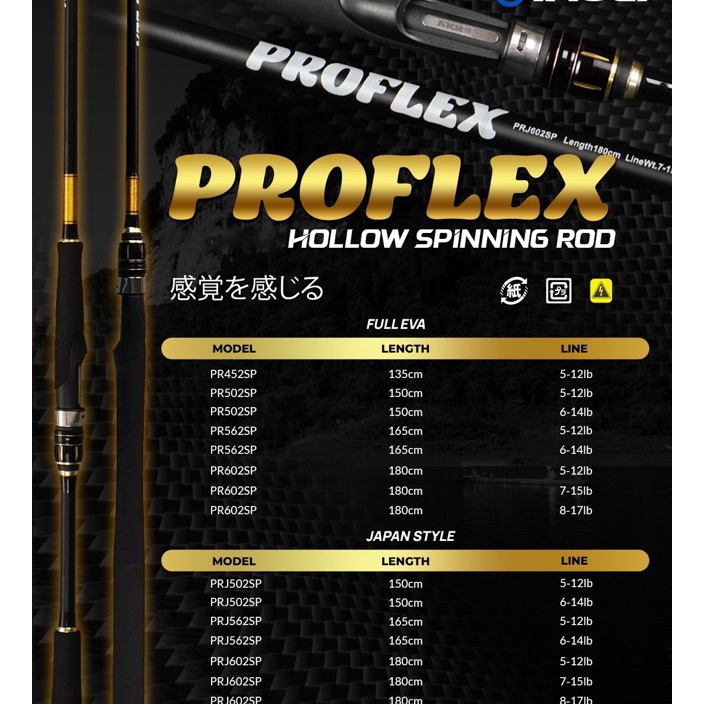 Ready Stock.. JORAN IROLY PROFLEX CARBON HOLLOW SPINNING ROD.
