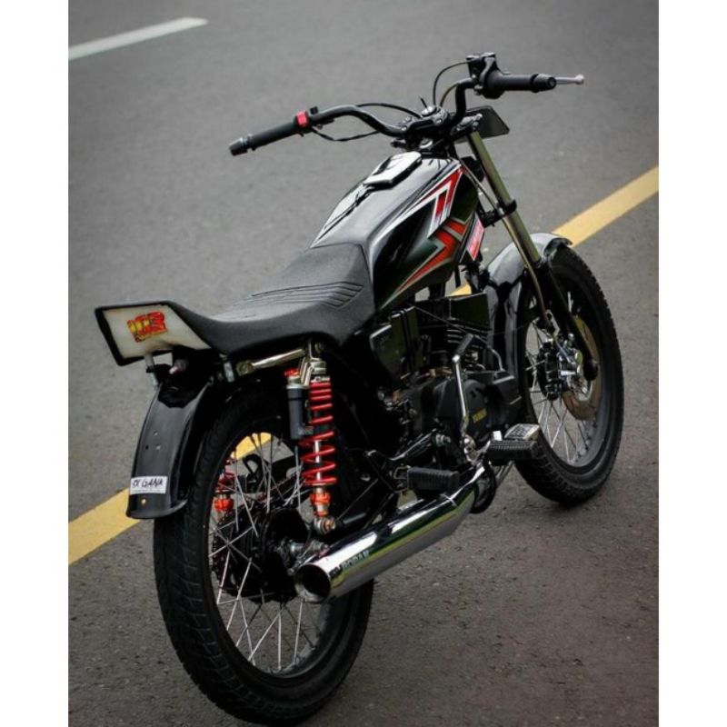 STRIPING STICKER RX KING 2004 hitam lis merah