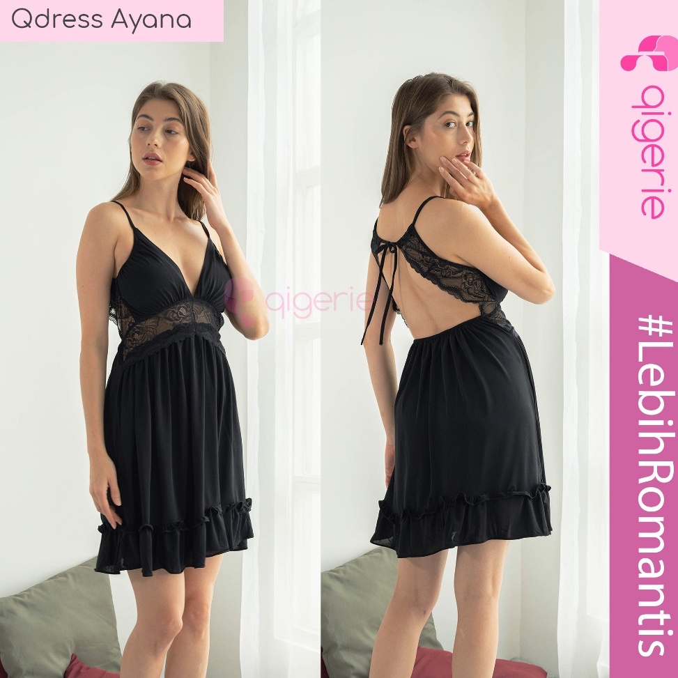 Top Sale.. AYANA - Daster Kekinian Qigerie Baju Dinas Malam Baju Tidur y