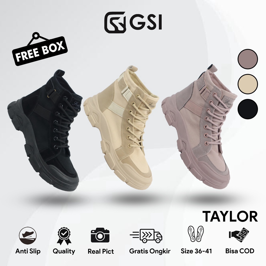 12.12 Terlaris Gudang Sepatu Id Taylor Sepatu Boots Wanita Import 4002 