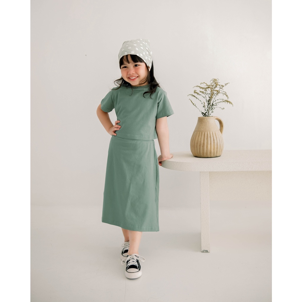 MALL MAEVE SET | Setelan Anak | Setelan Anak Perempuan | Baju Set Kaos Anak | Dress Setelan Anak Per