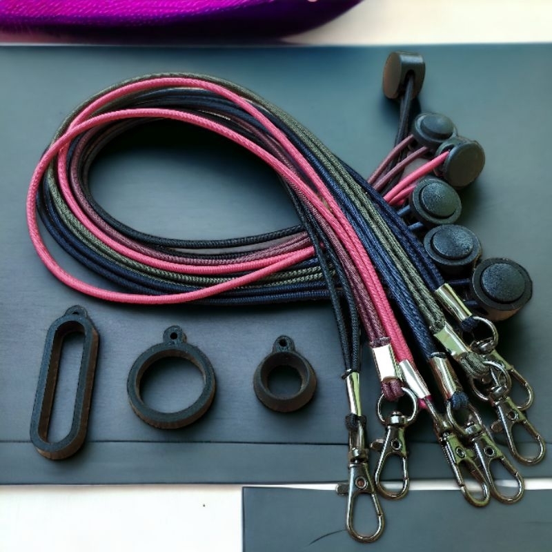 

LANDEZ - Lanyard tali elastis polos plus karet