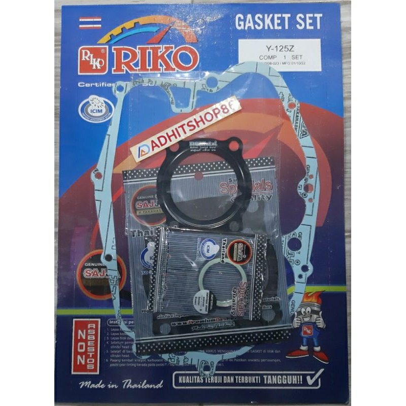 PAKING FUL SET YAMAHA Y 125Z GASKET PERPAK YAMAHA Y 125Z FULL SET MESIN  Y 125Z