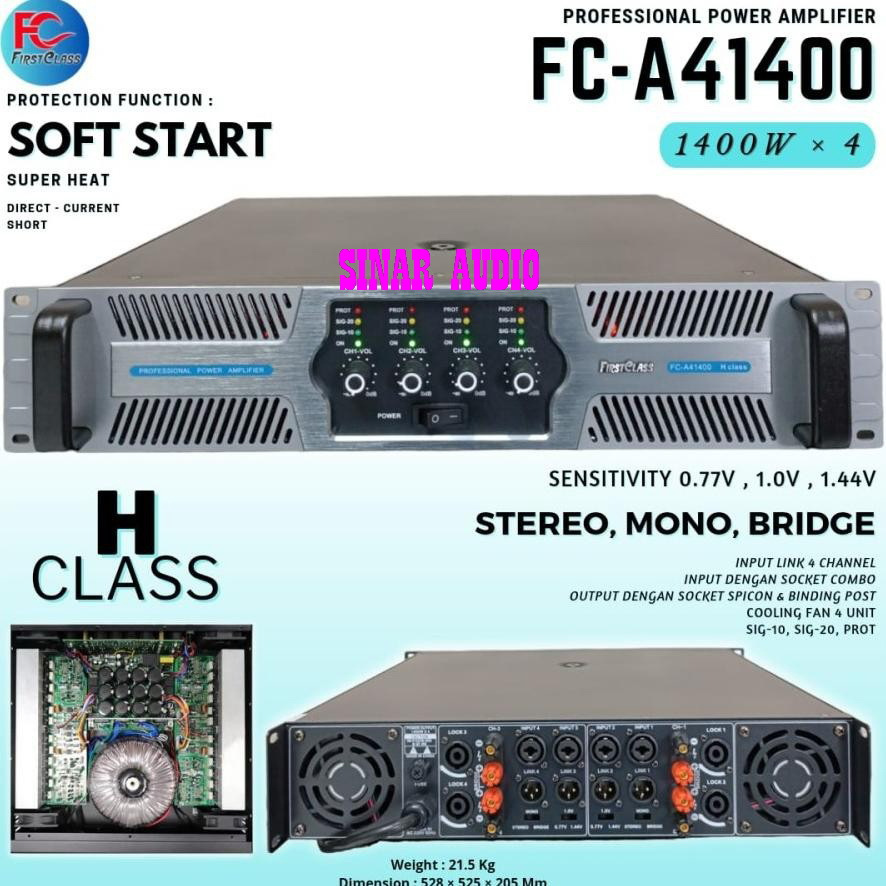 Power Ampli  Firstclass FCA 41400 FC A41400 FC A 41400 4 channel