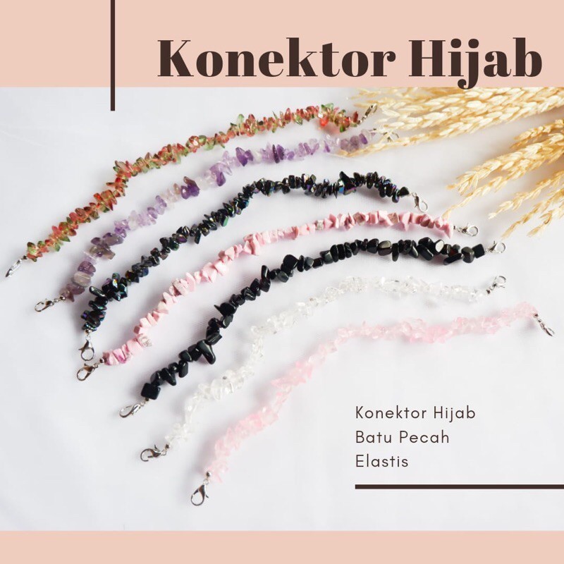 Konektor Hijab Masker Gelang || Konektor Masker Manik || Konektor Masker Batu || Konektor Masker 2 i