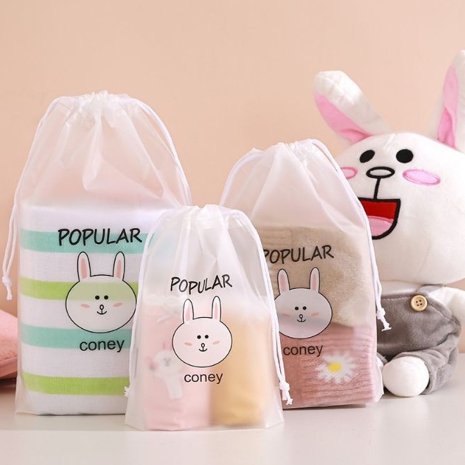 Pouch Organizer Serbaguna Tas Serut Kosmetik Travel Kantong Pouch Snack Ulang Tahun