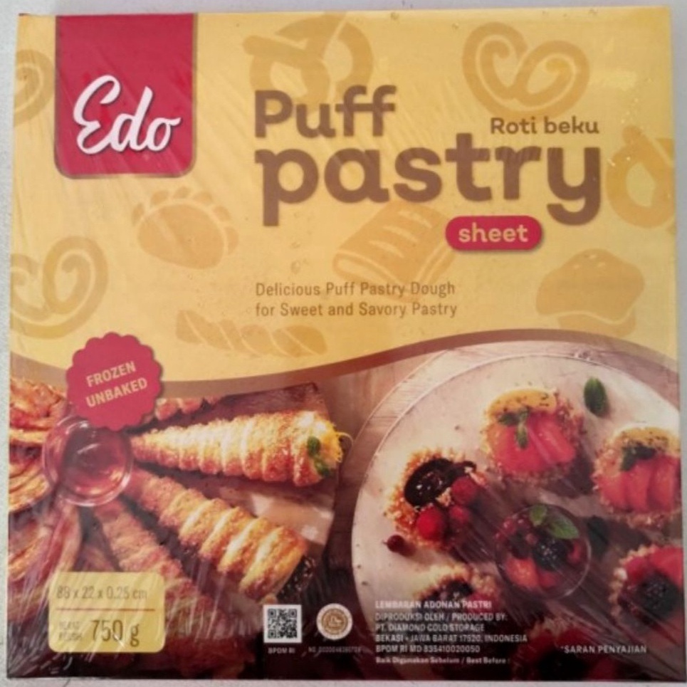 

Baru!! Edo Puff Pastry Sheet 750gram - Gosend/Grab Only !!!! 37