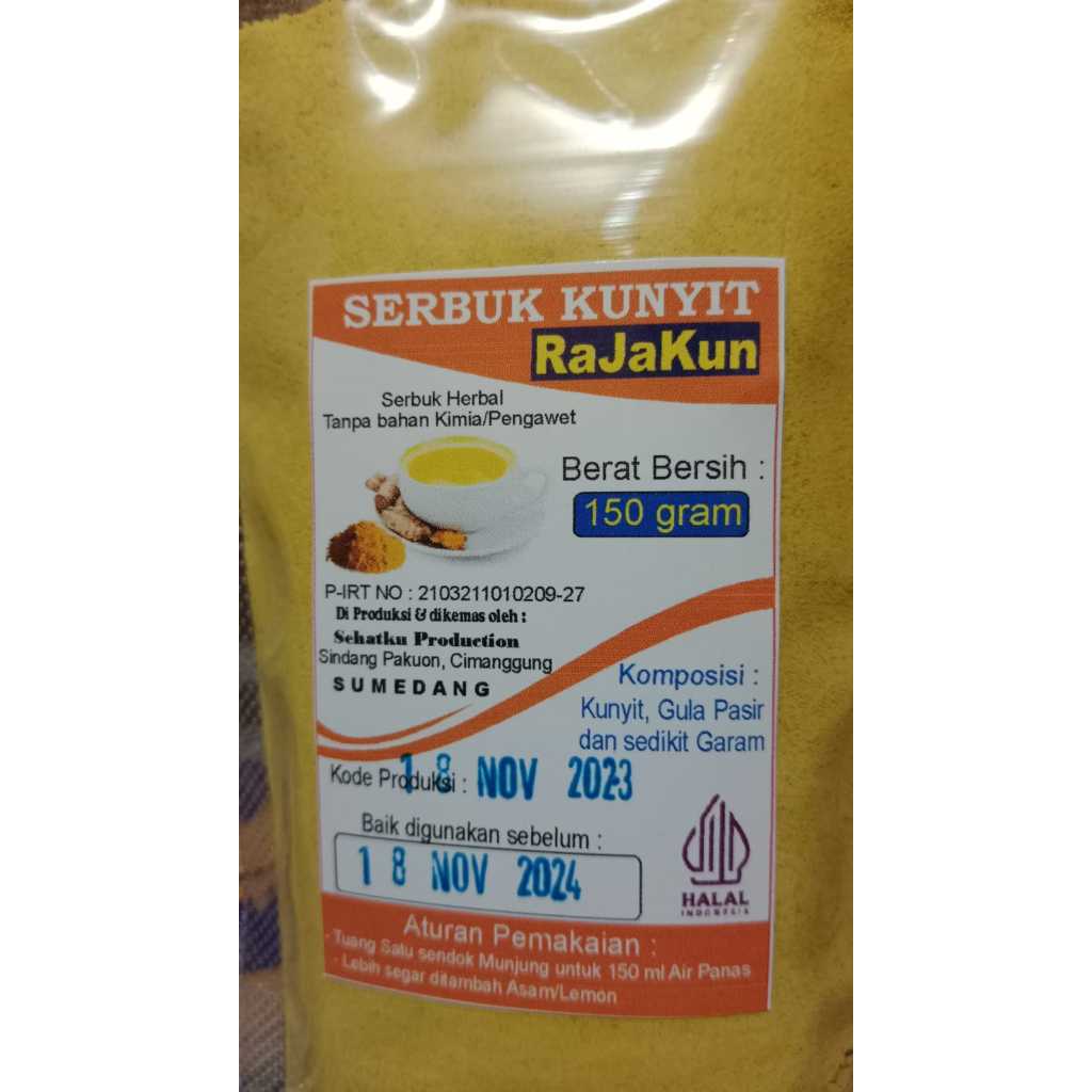 

Serbuk herbal kunyit 150gr Kunir, Minuman Kesehatan