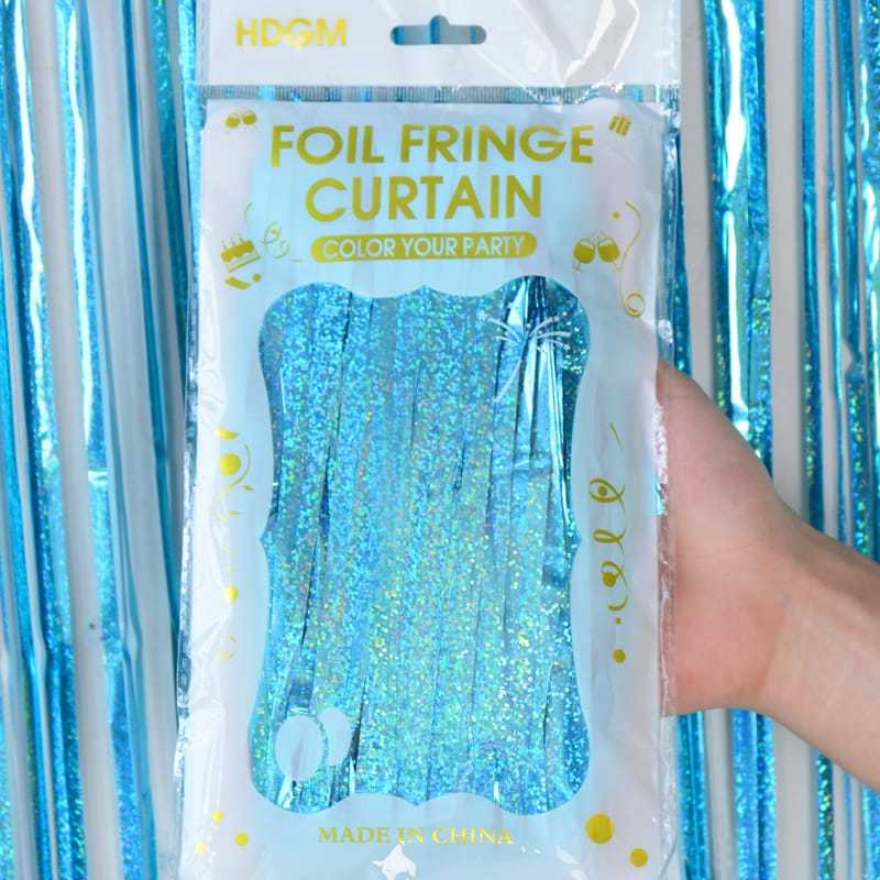 TIRAI FOIL RUMBAI GLITTER / PERLENGKAPAN PESTA / DEKORASI ULANG TAHUN