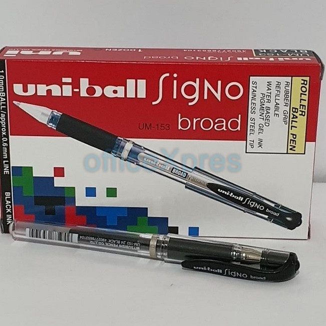 

Baru Pulpen Gel UniBall Signo Broad UM-153 / Pen Uni-Ball pigment ink 1.0mm / Ballpoint Signo Broad