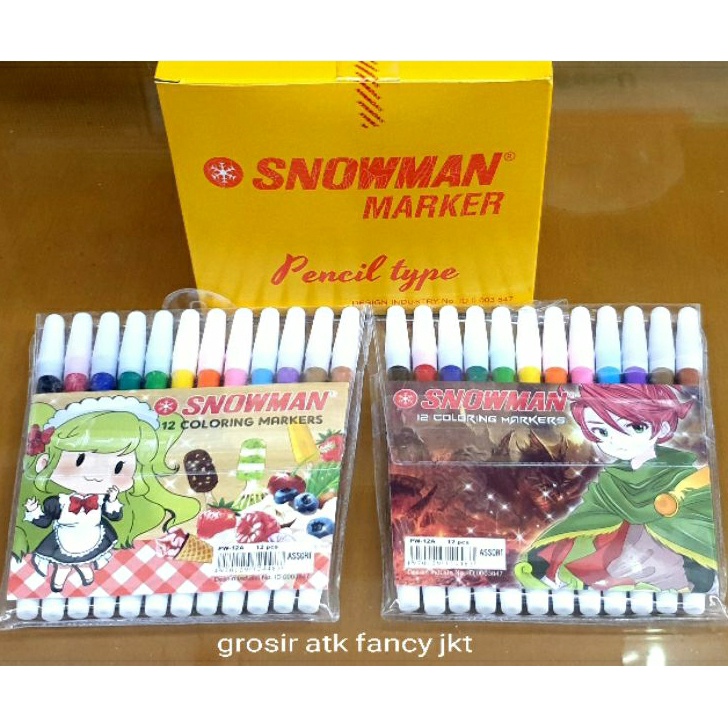 

Best Produk PW12A Spidol 12 Warna Snowman Marker PW-12A Kecil