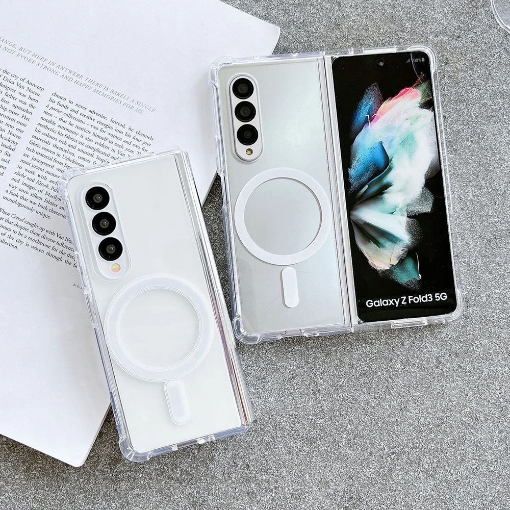 Case Samsung Z Fold 3 5G Case Softcase MAGSAFE CLEAR Case Casing Hp Samsung Z Fold 3 5G