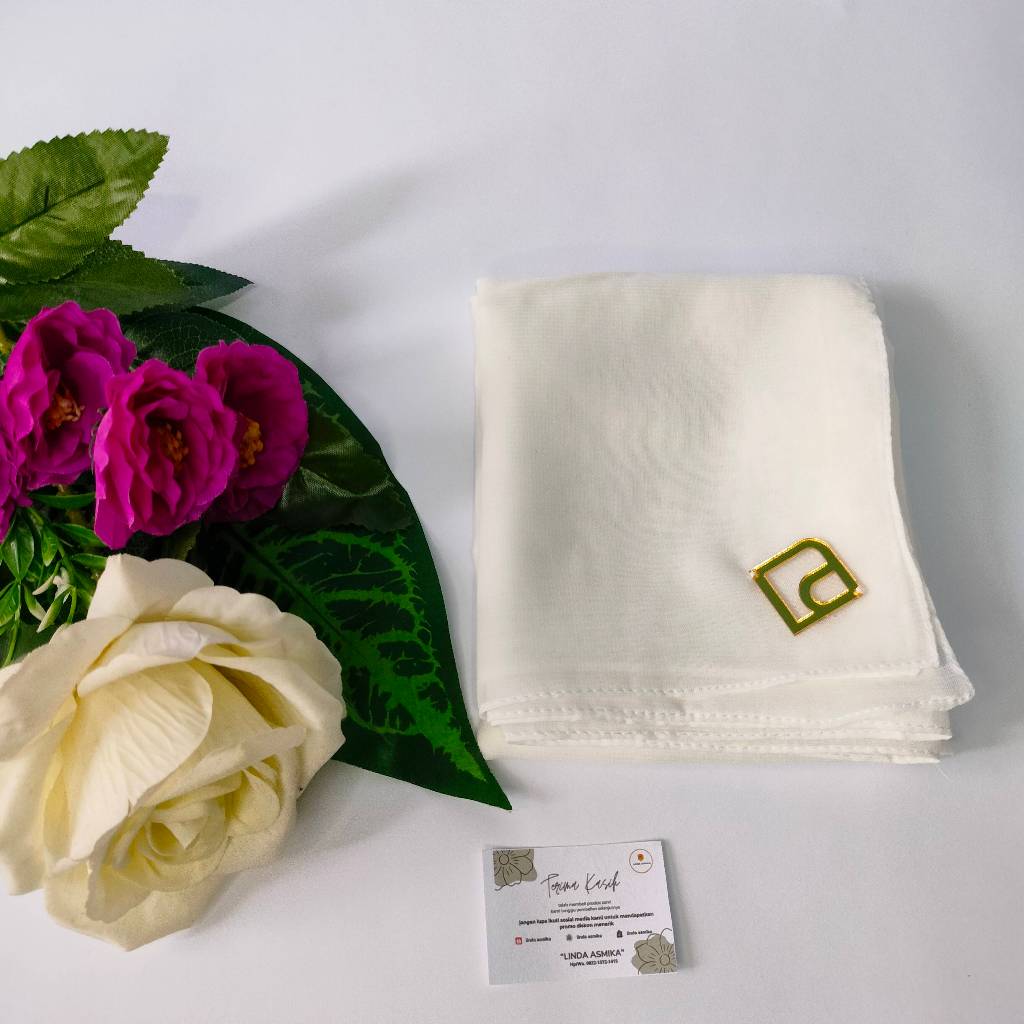 La Square - Hijab Segi Empat Premium - Putih Tulang