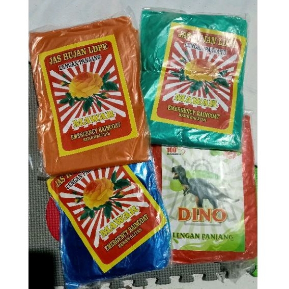 mantel / jas hujan plastik tebal ponco lengan