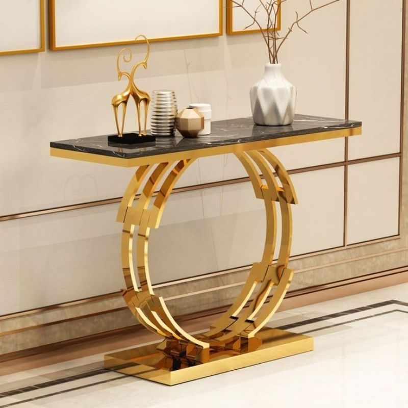 meja konsol stainles steel meja minimalis modern meja pajangan