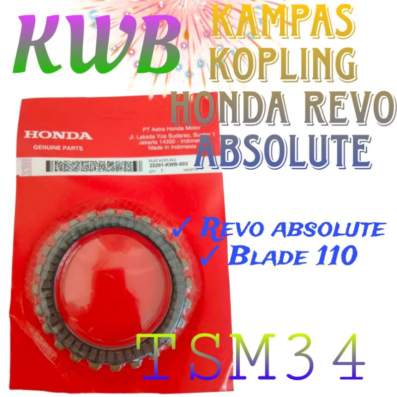 kampas kopling Revo absolute Blade 110 pelat kopling Blade Revo absolute ( KWB )