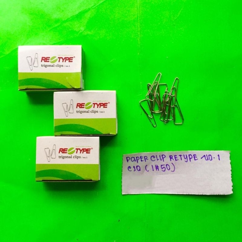 

(10PAK)PAPER CLIP/KLIP KERTAS RETYPE NO 1