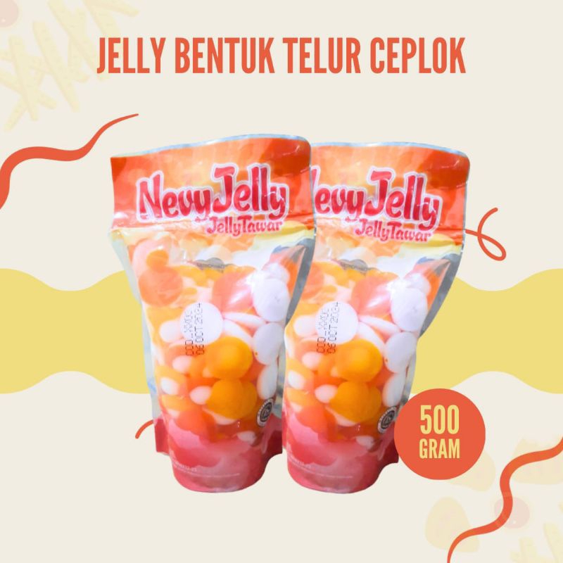 

topping jelly bentuk telur ceplok
