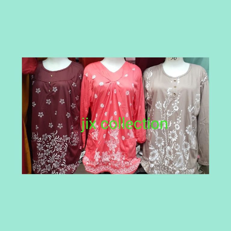 Beli Dong atasan ibu²//kaos ibu tua//kaos ibu muda lengan pendek lengan panjang