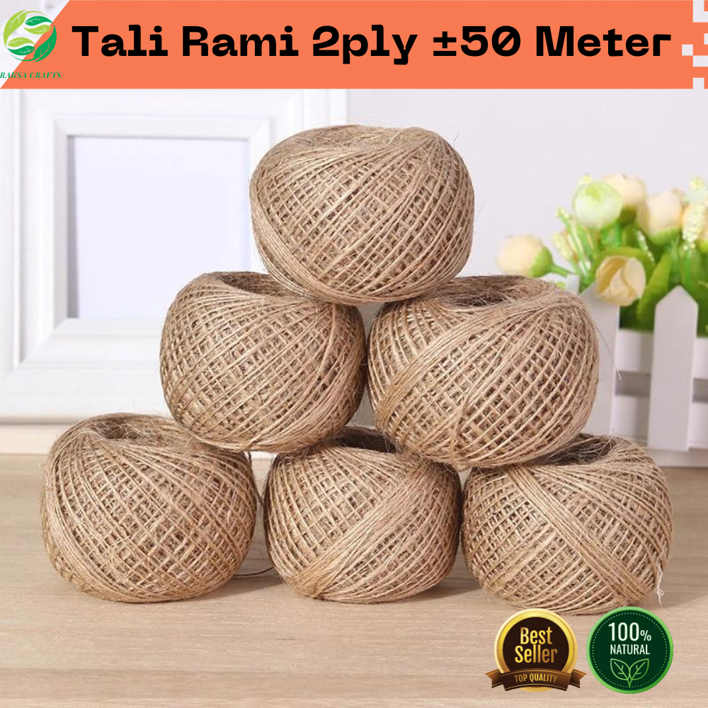 

Tali Rami /Goni ukuran 2 PLY Panjang ±50 Meter | Tali Goni Gulungan | Tali Rami Roll Murah Tali Undangan Souvenir Paper bag Foto Polaroid