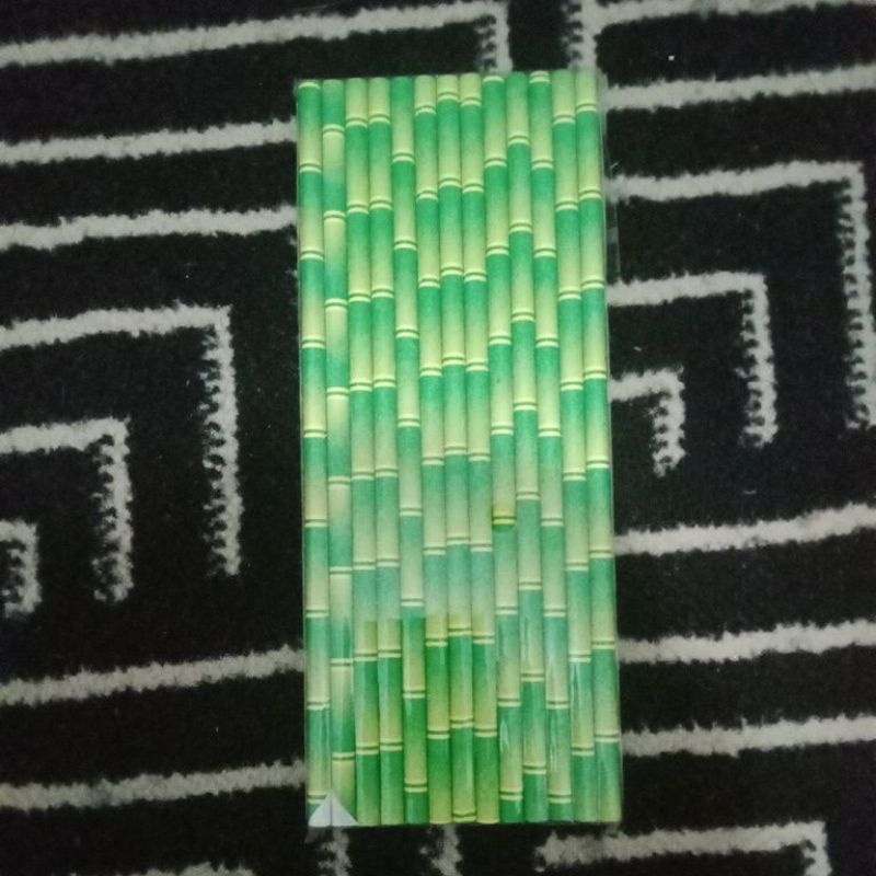 Sedotan Kertas Motif/ Sedotan Kertas Unik Praktis