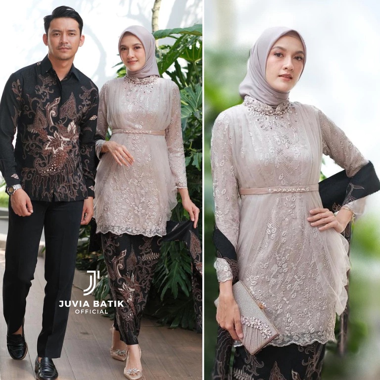 Direkomendasikan Kebaya Couple Modern Madina Kebaya Wisuda Set Tunik Lamaran Tunangan Batik Baju Cou