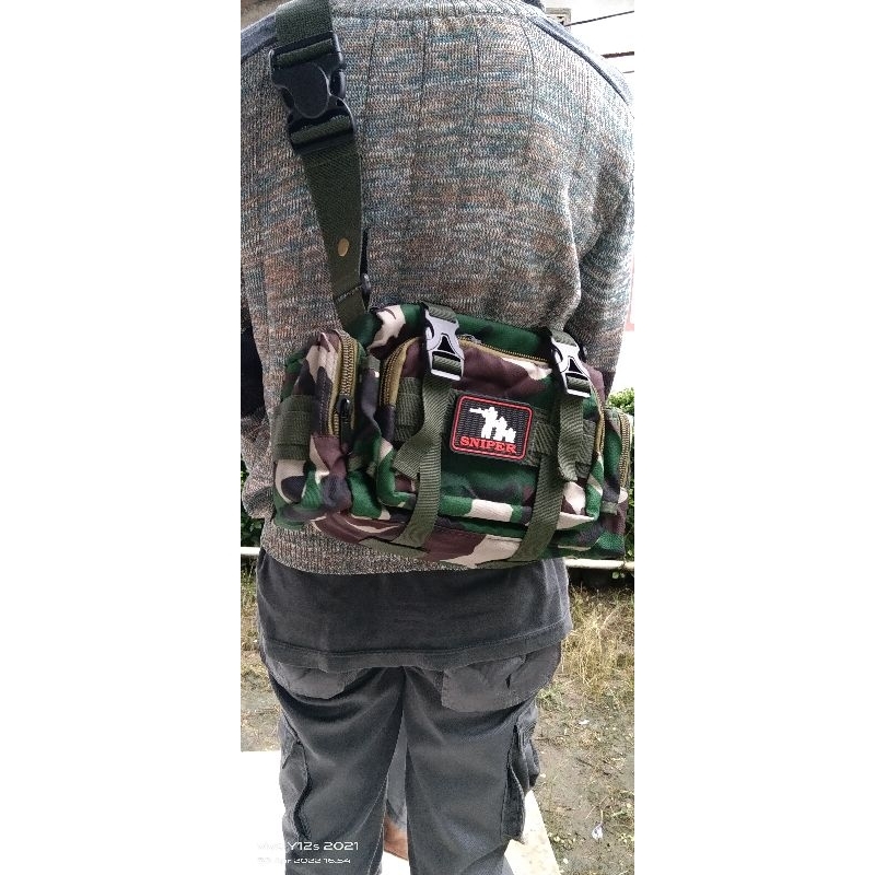 tactical.tas warior selempang.loreng malpines