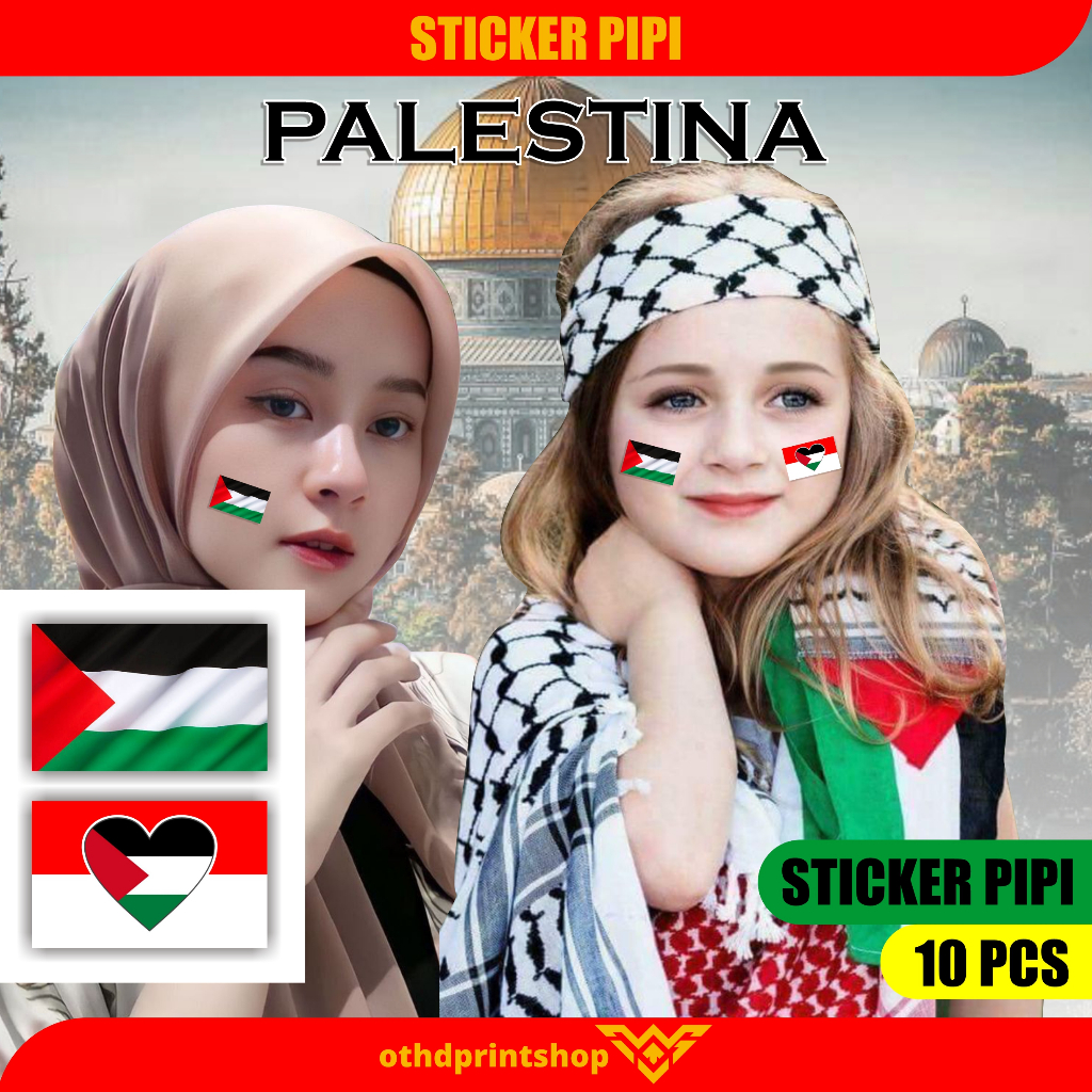 

Stiker Pipi Palestine - Tempelan Pipi Bendera stiker Palestina