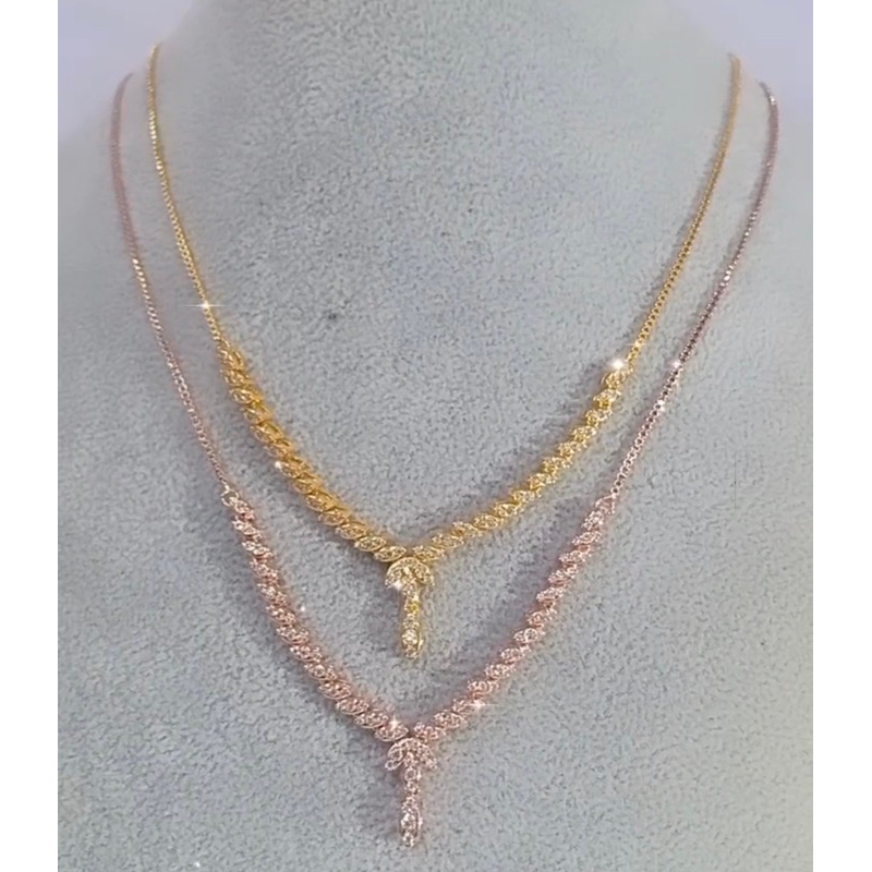 Kalung Tura Padi Anti Karat Replika Berlian Medan premium