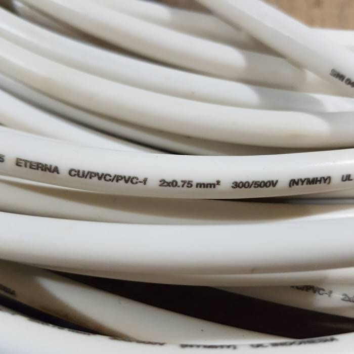 Kabel NYMHY 2 x 0,75 mm ETERNA / 1 Meter / NYMHY 2 x 0.75 mm