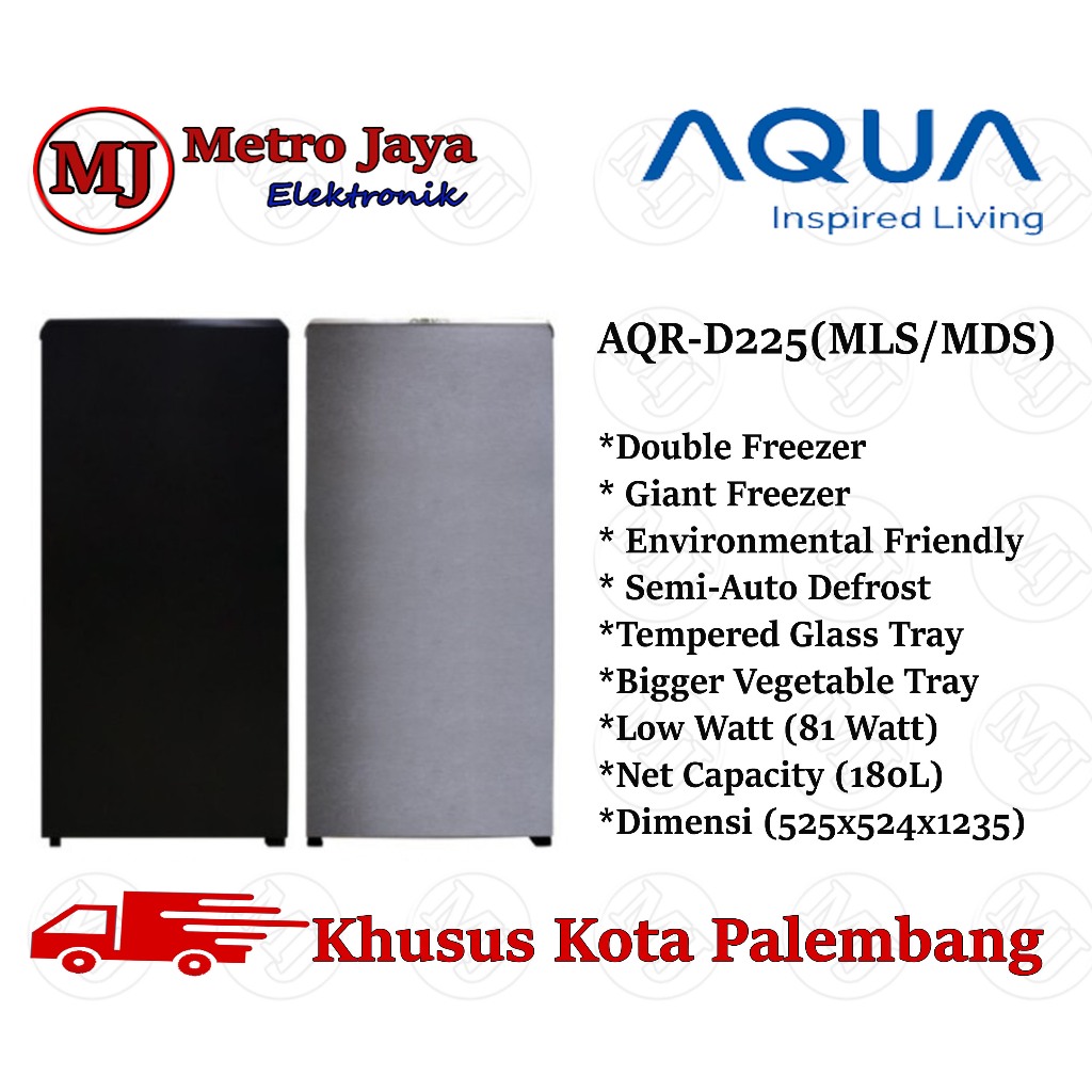 KULKAS 1 Pintu AQUA JAPAN AQR-D225M kulkas aqua 1 Pintu AQRD 225 M