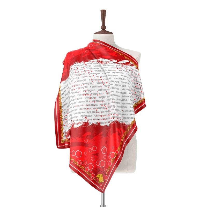 Hijab Jilbab kerudung voal motip partai GERINDA digital Printing