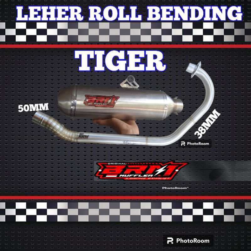 Knalpot BRM kapsul tiger leheran roll bending tiger dm 38mm promo COD terlaris termurah