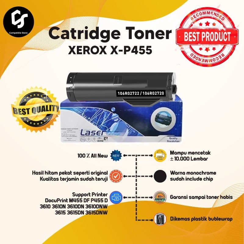 TONER XEROX X-P455 DocuPrint M455 DF P455 D