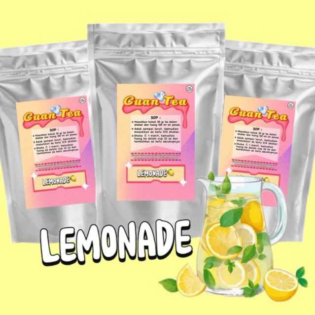 

CUAN_TEA “LEMONADE” BUBUK MINUMAN 1KG | MINUMAN KUALITAS PREMIUM 1000 GR