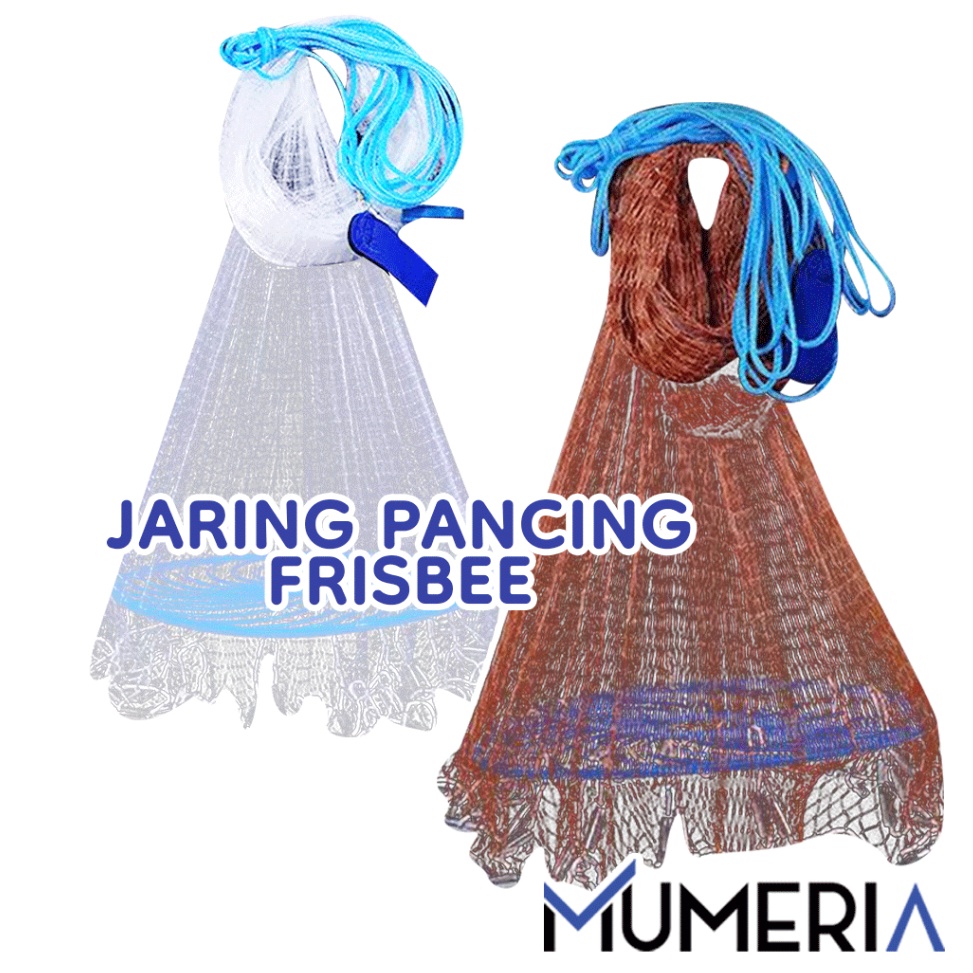 TREND TERBARU Jaring Mesh Frisbee Pancing Jala Lempar Penangkap Ikan Udang Piring Bulat Perangkap Me