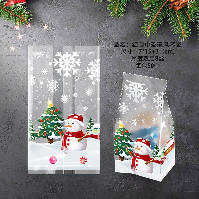 

Plastik nastar cookies souvenir Natal packing Plastik cookies lucu - Snowman Christmas