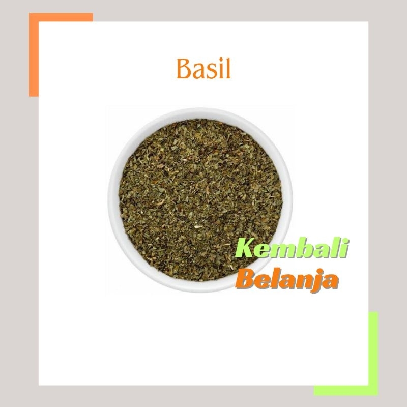 

Daun Basil Kering 50 Gram/ Basil Leaves/ Basil Flakes Dried