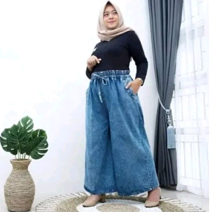 Celana kulot wanita oversize celana kulot jumbo jeans celana jumbo wanita