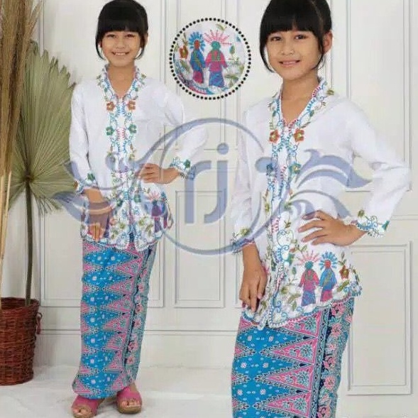 Setelan Kebaya Encim Anak-anak / Kebaya Encim Anak Set Rok Betawi/READY KEBAYA ENCIM ANAK KEBAYA BOR