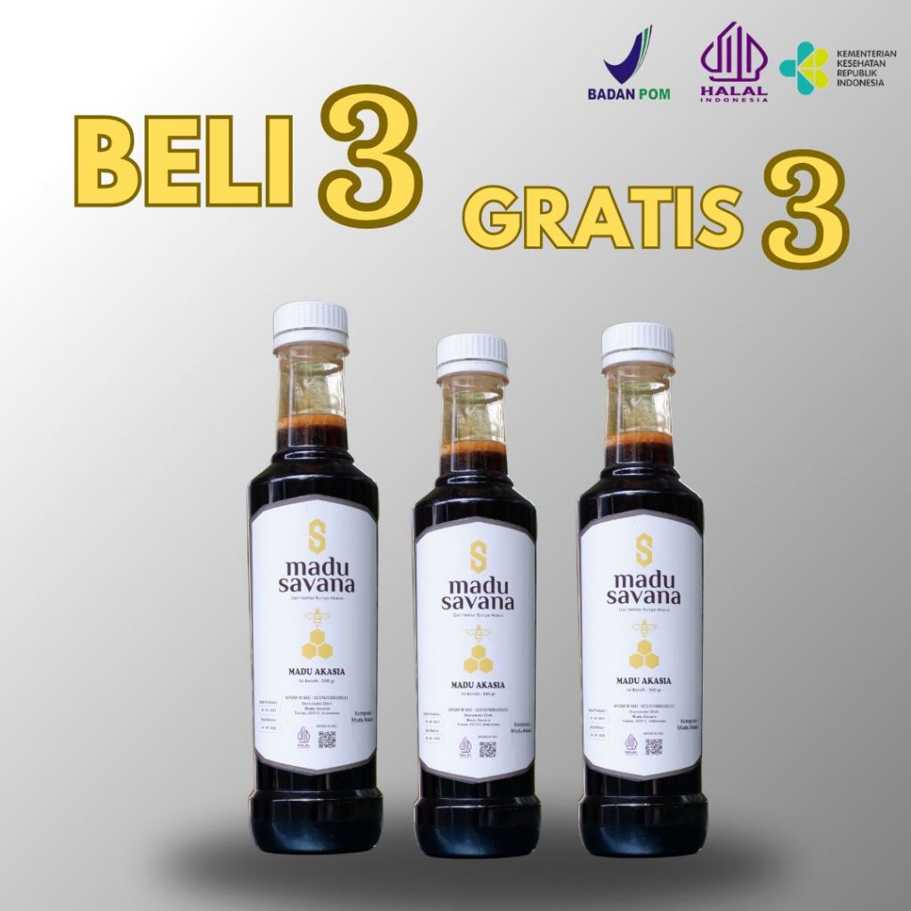 

Madu Asli Murni Savana beli 3 gratis 3 Alami Nektar Akasia 100% Pure Raw Honey Terbaik