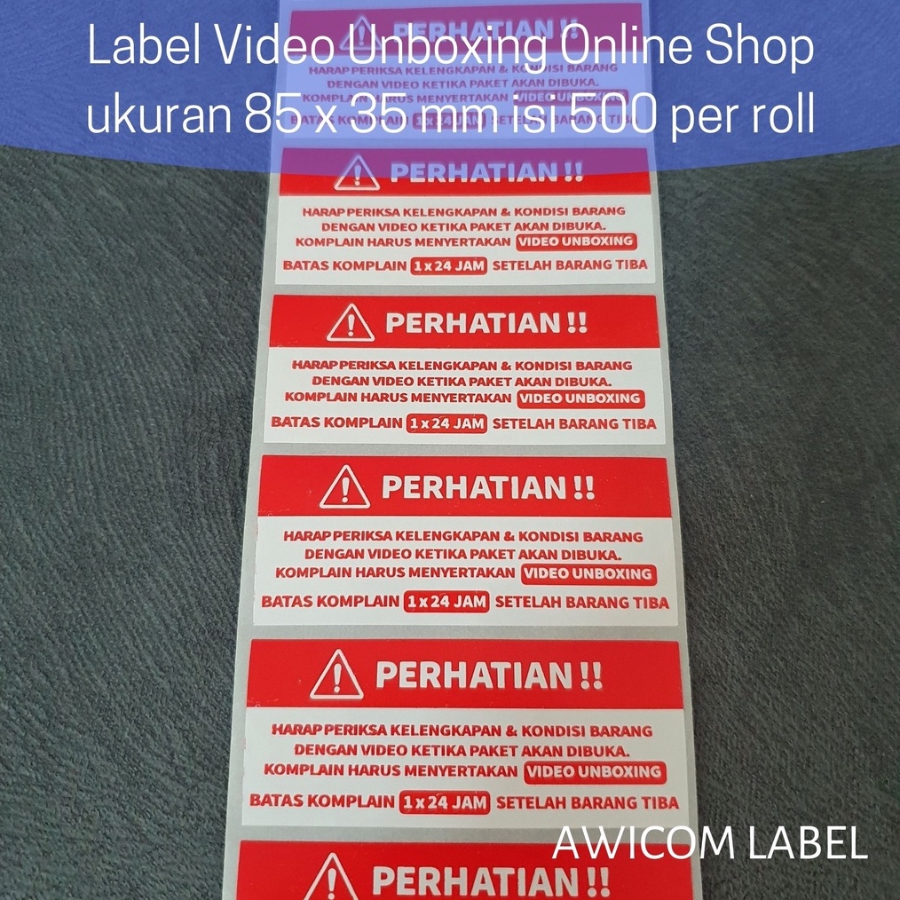 

12.12 BRANDS FESTIVAL Stiker Wajib Video Unboxing ukuran 85x35 isi 500 !!