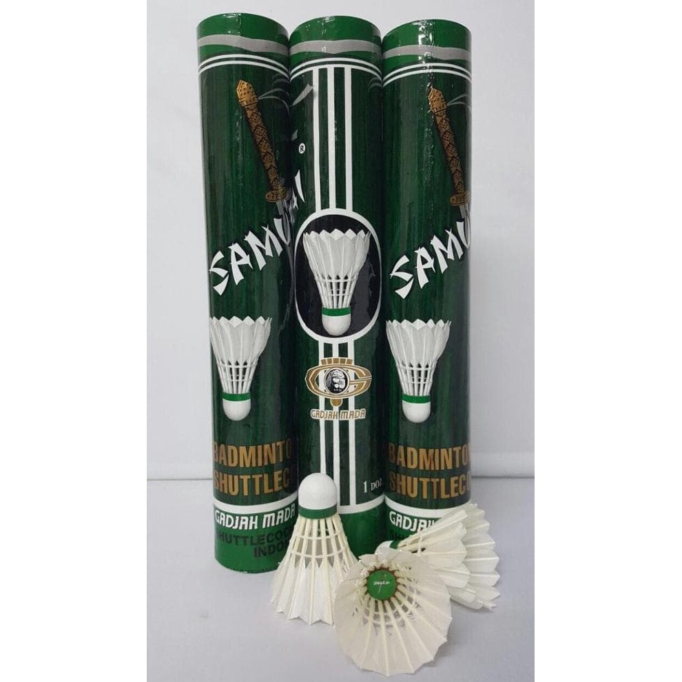 HARGA GROSIR Kok Badminton / Shuttlecock Badminton SAMURAI HIJAU ORIGINAL MADE IN INDONESIA 