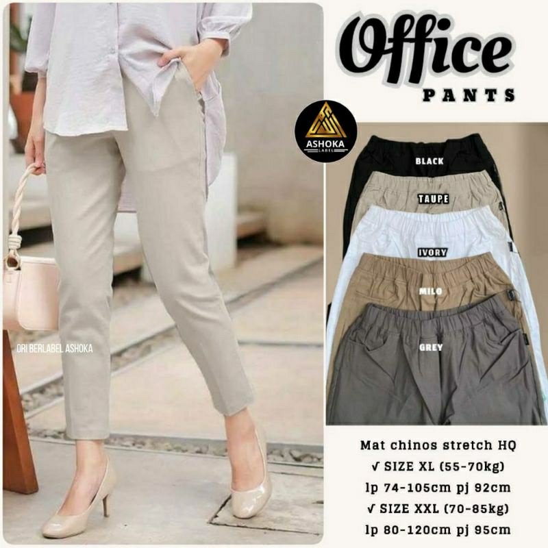 celana kerja wanita celana panjang wanita celana kotak kotak Dans Joger Pants Stok