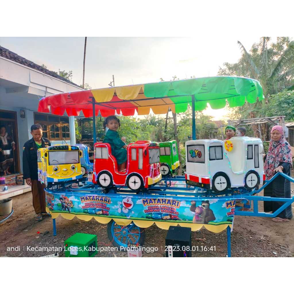 wahana odong kereta panggung tayo full fiber fullset