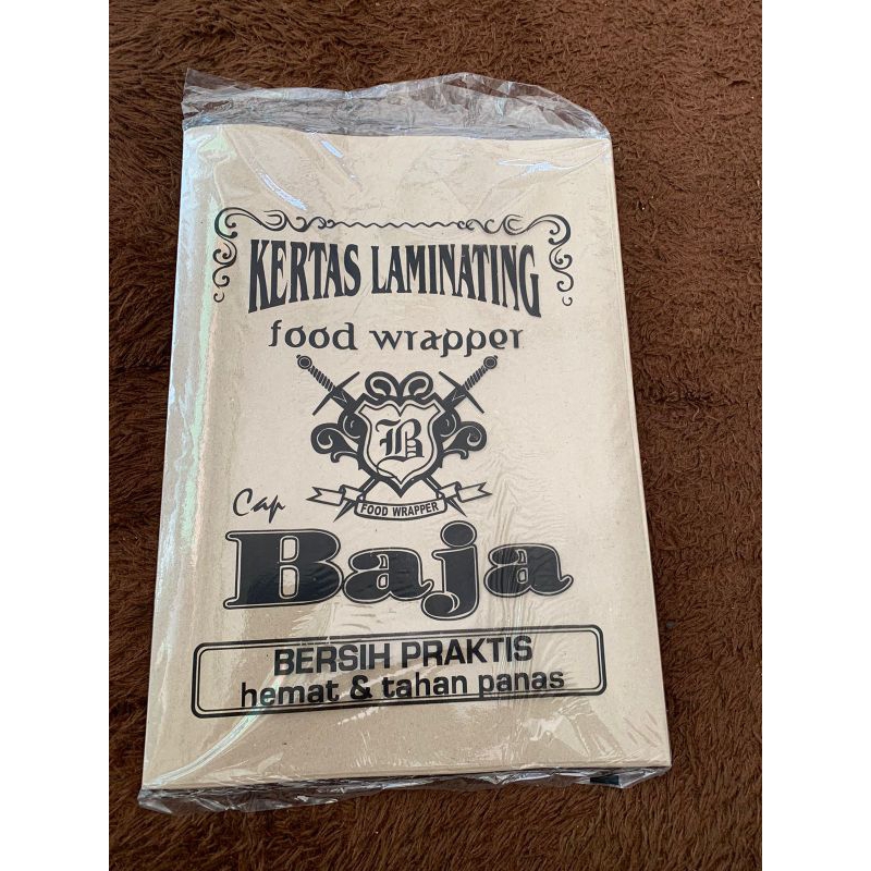 KERTAS NASI/KERTAS MINYAK BAJA HITAM ISI 50 pcs